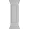 Ekena Millwork 12"W x 40"H End Newel Post with Panel, Flat Capital & Base Trim (Installation kit included) NWL12X40EPF0B0 - alternate 2